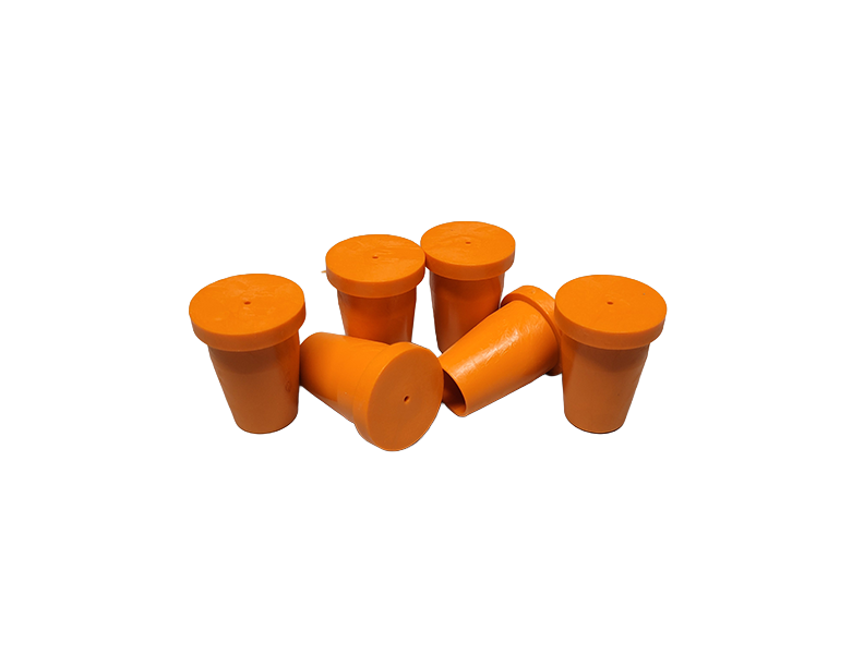 1/2 inch stamped rebar cap, orange